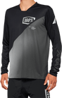 100% R-Core-X Long-Sleeve Jersey - Black/Gray - Large 40000-00002 - Electrek Moto