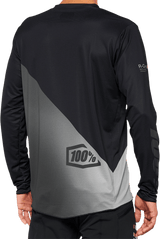 100% R-Core-X Long-Sleeve Jersey - Black/Gray - Large 40000-00002 - Electrek Moto