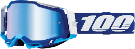 100% Racecraft 2 Goggles - Blue - Blue Mirror 50010-00002 - Electrek Moto