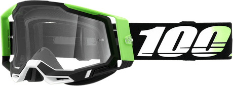 100% Racecraft 2 Goggles - Kalkuta - Clear 50009-00006 - Electrek Moto