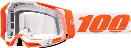 100% Racecraft 2 Goggles - Orange - Clear 50009-00013 - Electrek Moto