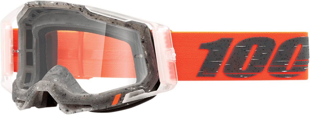 100% Racecraft 2 Goggles - Schrute - Clear 50009-00014 - Electrek Moto