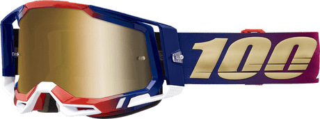 100% Racecraft 2 Goggles - United - True Gold 50010-00009 - Electrek Moto