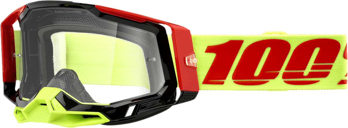 100% Racecraft 2 Goggles - Wiz - Clear 50009-00010 - Electrek Moto