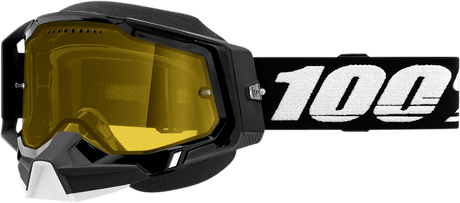 100% Racecraft 2 Snow Goggles - Black - Yellow 50011-00001 - Electrek Moto