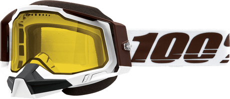 100% Racecraft 2 Snow Goggles - Snowbird - Yellow 50011-00005 - Electrek Moto