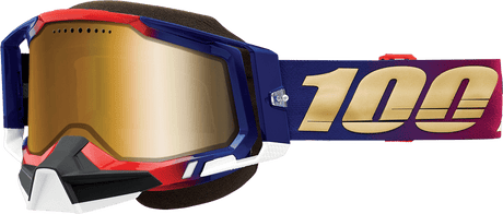 100% Racecraft 2 Snow Goggles - United - True Gold 50012-00006 - Electrek Moto
