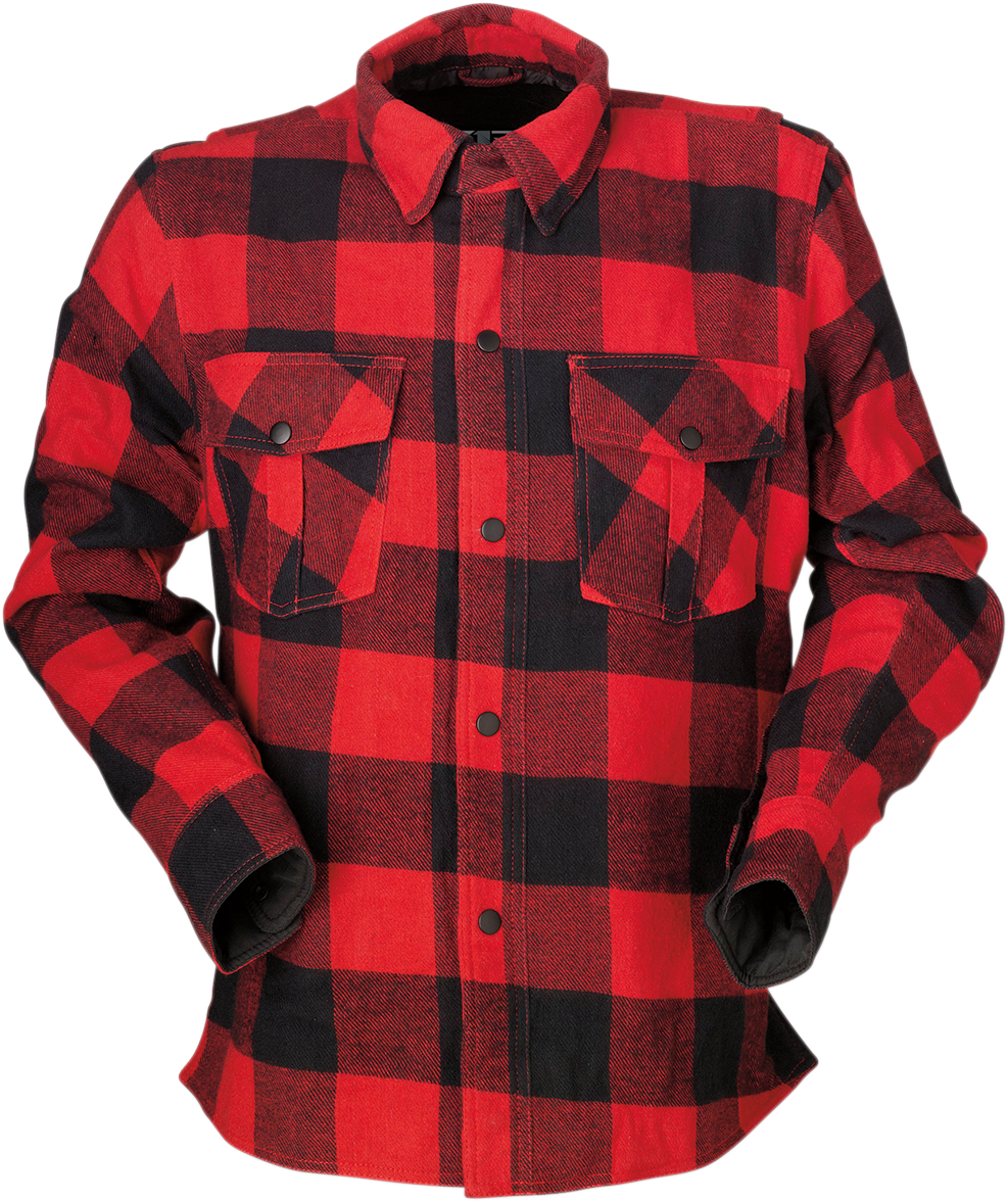 Z1R Duke Flannel Shirt - Red/Black - Large 3040-2816