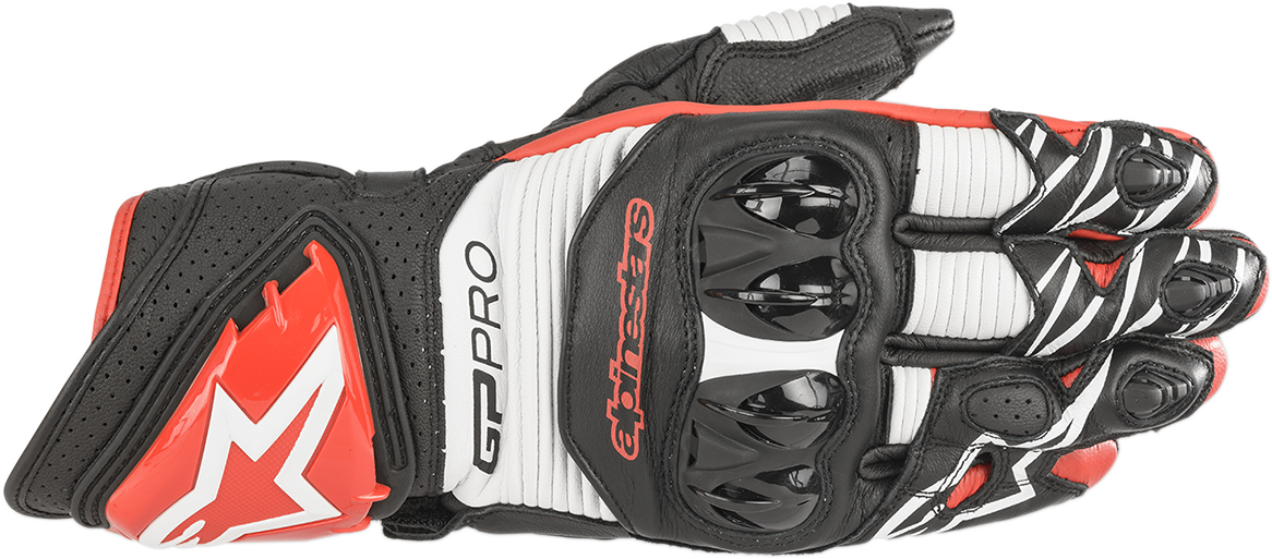 ALPINESTARS GP Pro R3 Gloves - Black/White/Red - Medium 3556719-1304-M