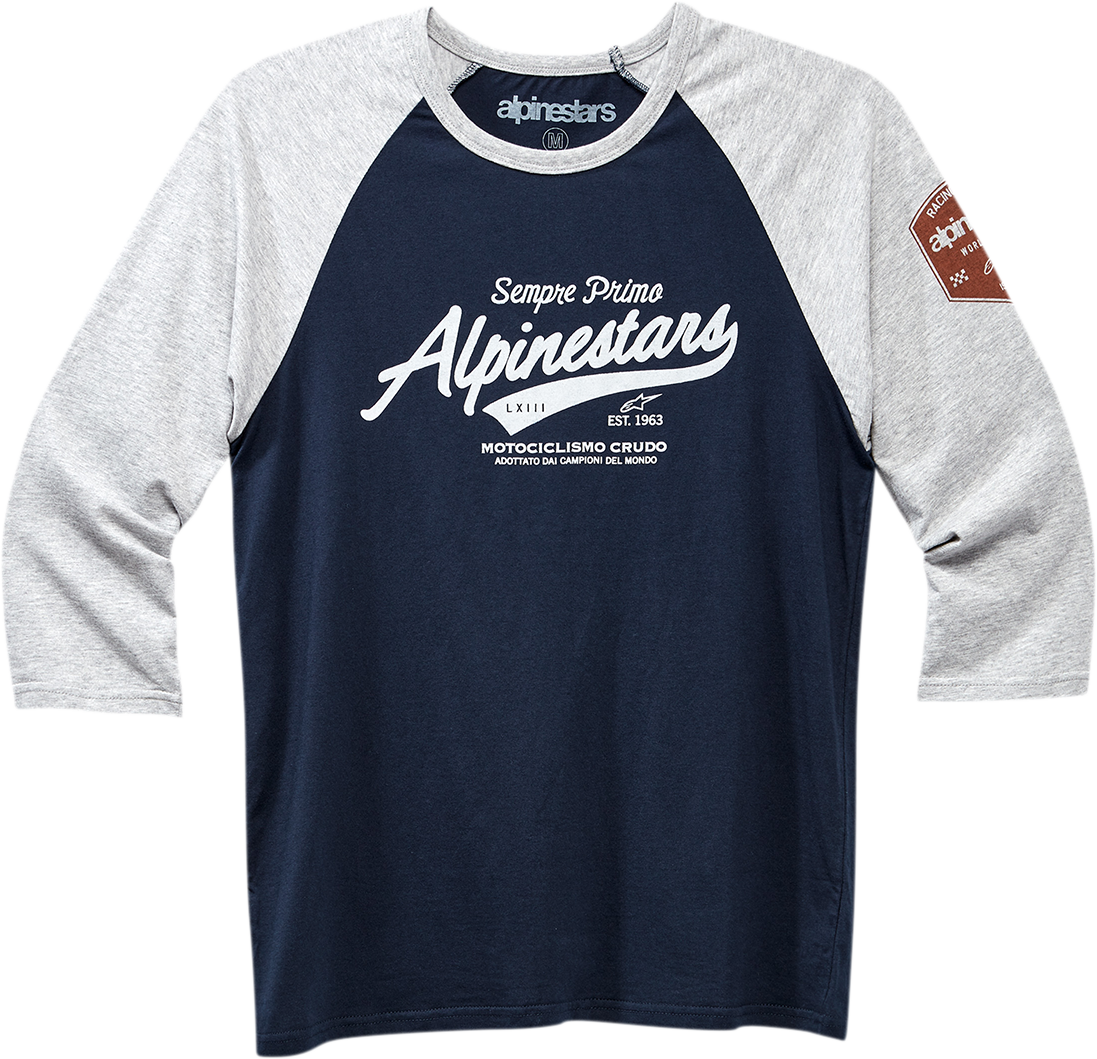 ALPINESTARS Script T-Shirt - Gray/Navy - Medium 1230715051171M