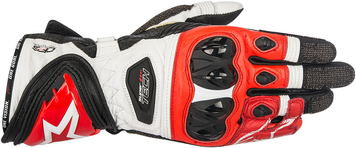 ALPINESTARS Supertech Gloves Black White Red Large 3556017 123 L