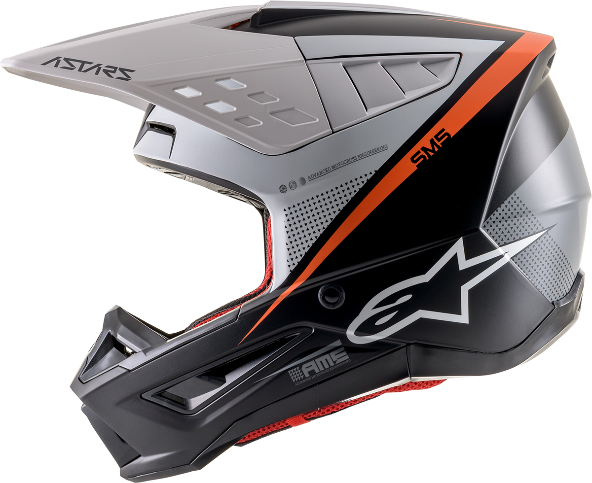 ALPINESTARS SM5 Helmet - Rayon - Black/White/Orange - Large