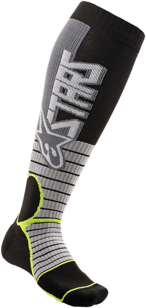 ALPINESTARS MX Pro Socks - Gray/Yellow - Medium 4701520-905-SM