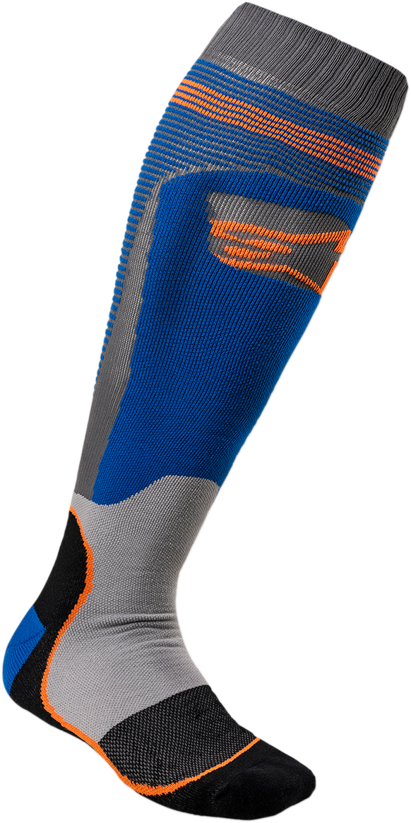 ALPINESTARS MX Plus 1 Socks - Blue/Orange - Small/Medium 4701820-7042-SM