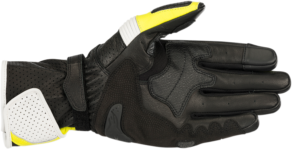 ALPINESTARS SP-1 V2 Gloves - Black/White/Yellow - 2XL 3558119-125-XXL