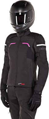 ALPINESTARS Stella Hyper Drystar Jacket - Black/Pink - Small 3214718-1039-S