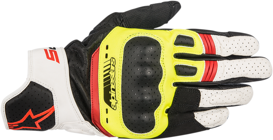 ALPINESTARS SP-5 Gloves - Black/Yellow/White/Red - Medium 3558517-1503-M