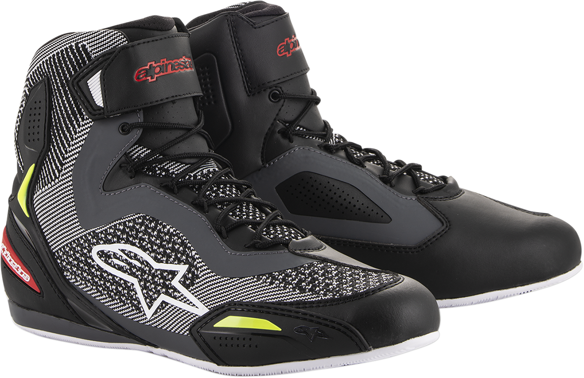 ALPINESTARS Faster-3 Rideknit Shoes - Black/Gray/Red/Yellow - US 7.5 251031913157.5