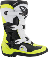 ALPINESTARS Tech 3S Boots - Black/White/Fluorescent Yellow - US 2 2014018-125-2