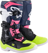 ALPINESTARS Tech 3S Boots - Black/Blue/Pink/White/Yellow - US 3 2014018-1176-3