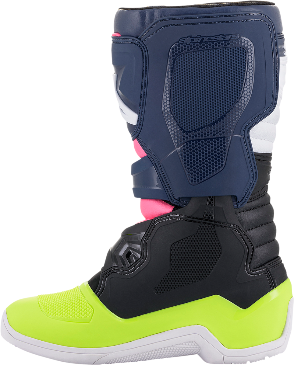 ALPINESTARS Tech 3S Boots - Black/Blue/Pink/White/Yellow - US 3 2014018-1176-3