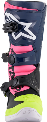 ALPINESTARS Tech 3S Boots - Black/Blue/Pink/White/Yellow - US 3 2014018-1176-3