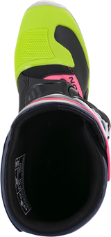 ALPINESTARS Tech 3S Boots - Black/Blue/Pink/White/Yellow - US 6 2014018-1176-6