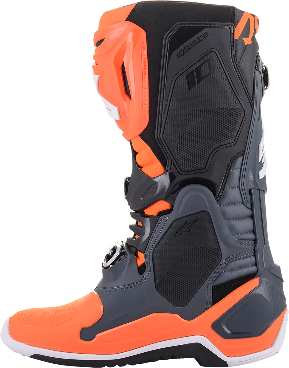 ALPINESTARS Tech 10 Boots - Fluorescent Orange/Cool Gray - US 9 2010020-9040-9