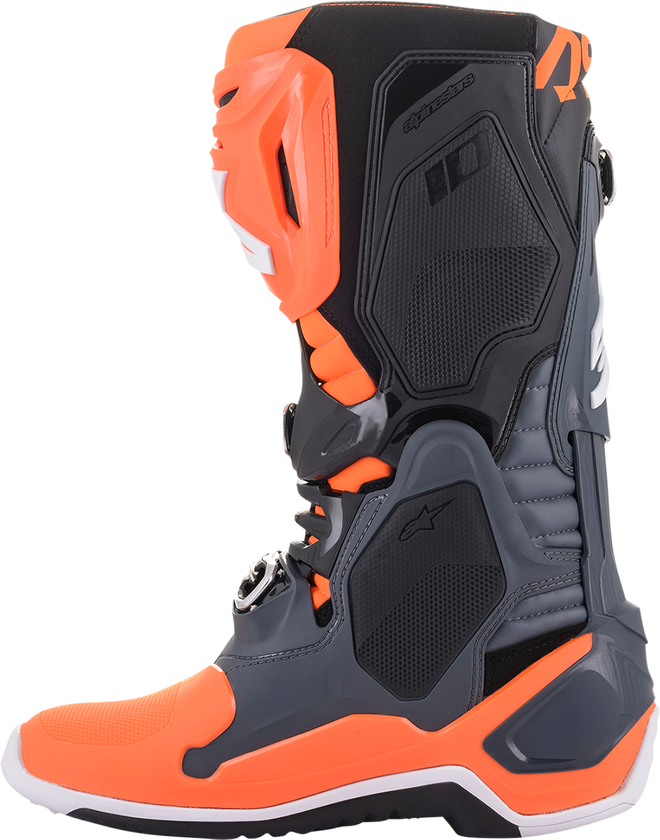 ALPINESTARS Tech 10 Boots - Fluorescent Orange/Cool Gray - US 13 2010020-9040-13
