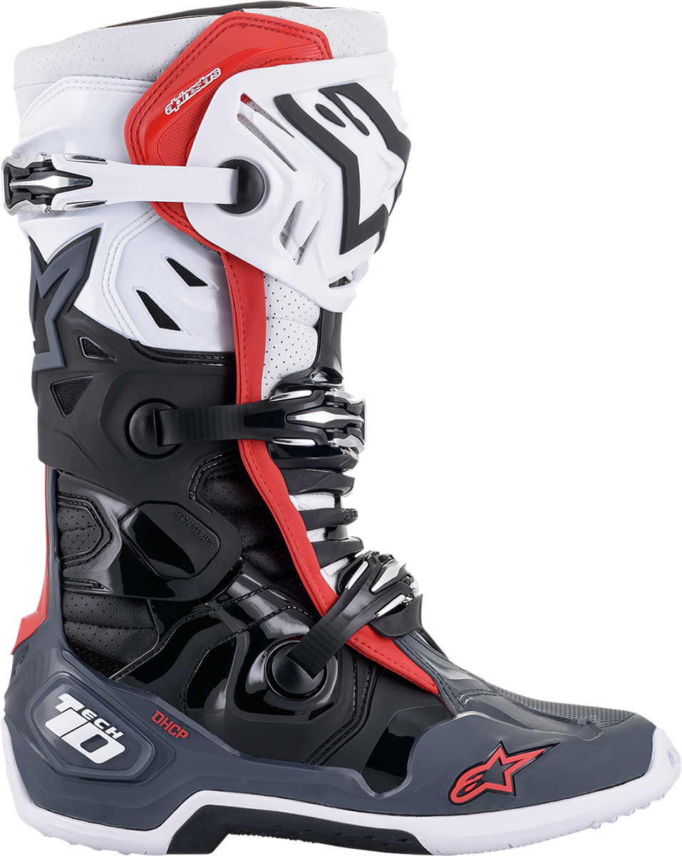 ALPINESTARS Tech 10 Supervented Boots - Black/White/Gray/Red - US 14 2010520-1213-14