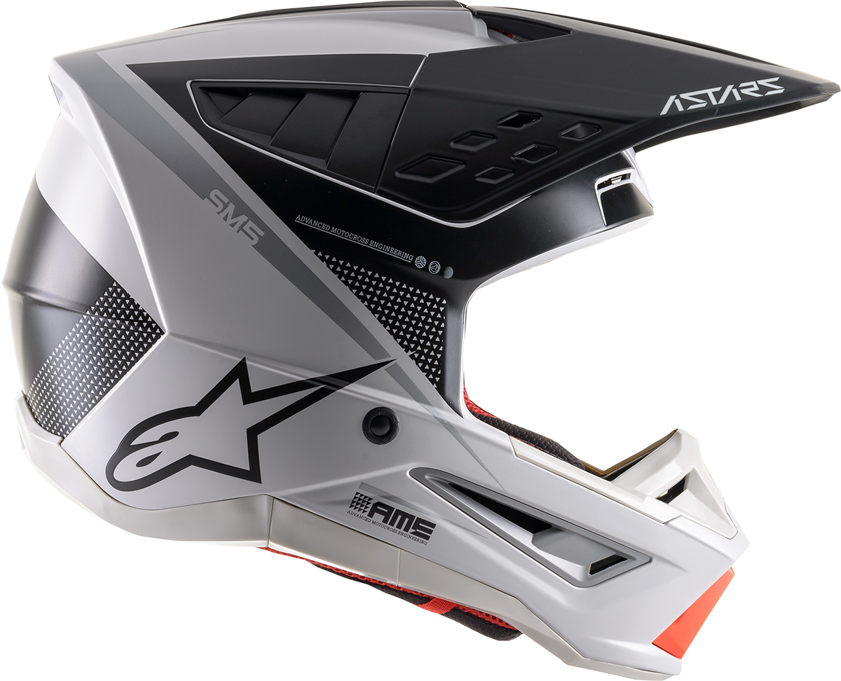 ALPINESTARS SM5 Helmet - Rayon - Gray/Black/Silver - XL 8304121-928-XL