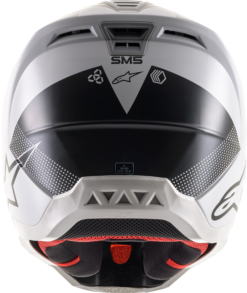 ALPINESTARS SM5 Helmet - Rayon - Gray/Black/Silver - XL 8304121-928-XL