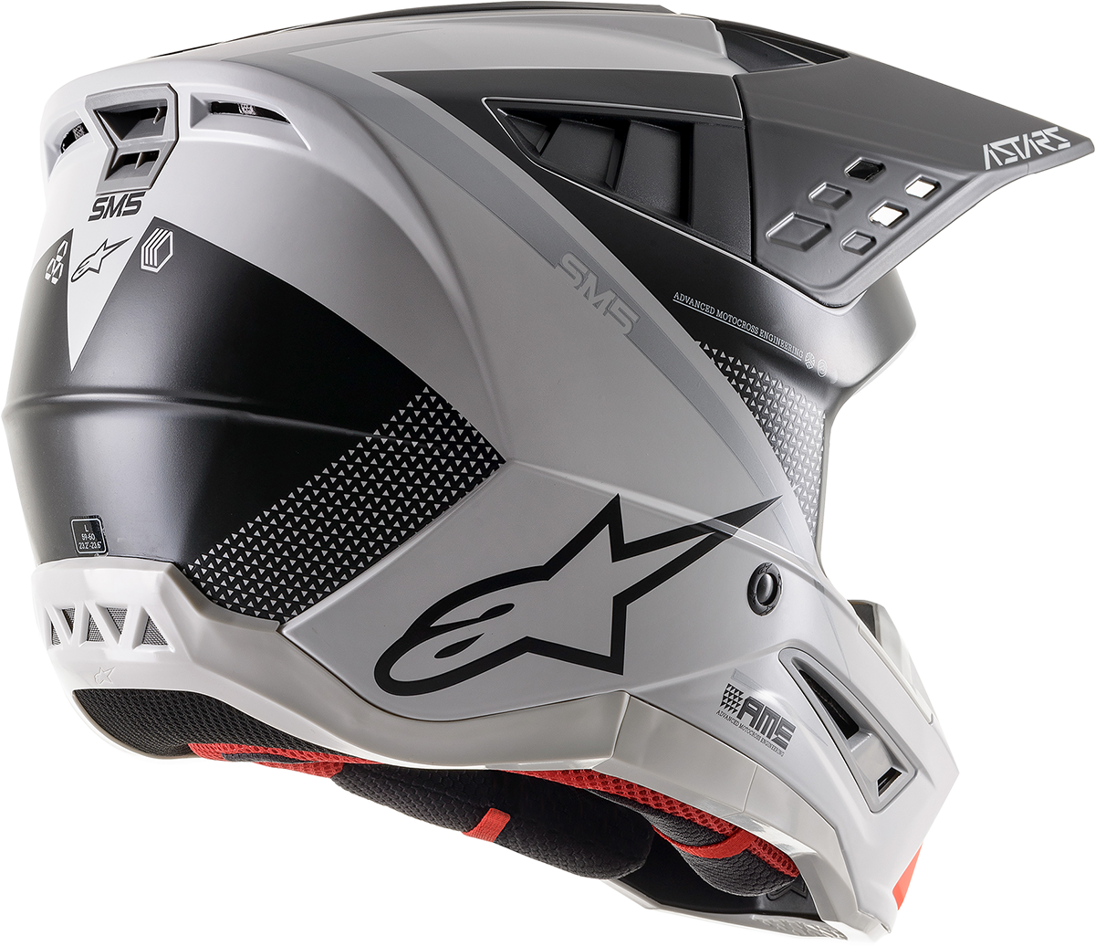 ALPINESTARS SM5 Helmet - Rayon - Gray/Black/Silver - XL 8304121-928-XL