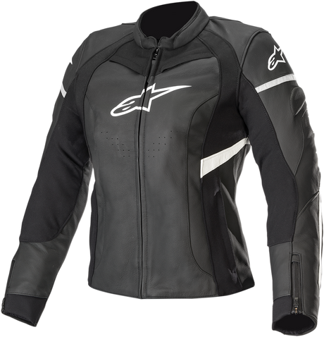 ALPINESTARS Stella Kira Leather Jacket - Black/White - US 14 / EU 50 3112019-12-50