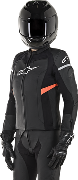 ALPINESTARS Stella Kira Leather Jacket -  Black/Red - US 12 / EU 48 3112019-1030-48