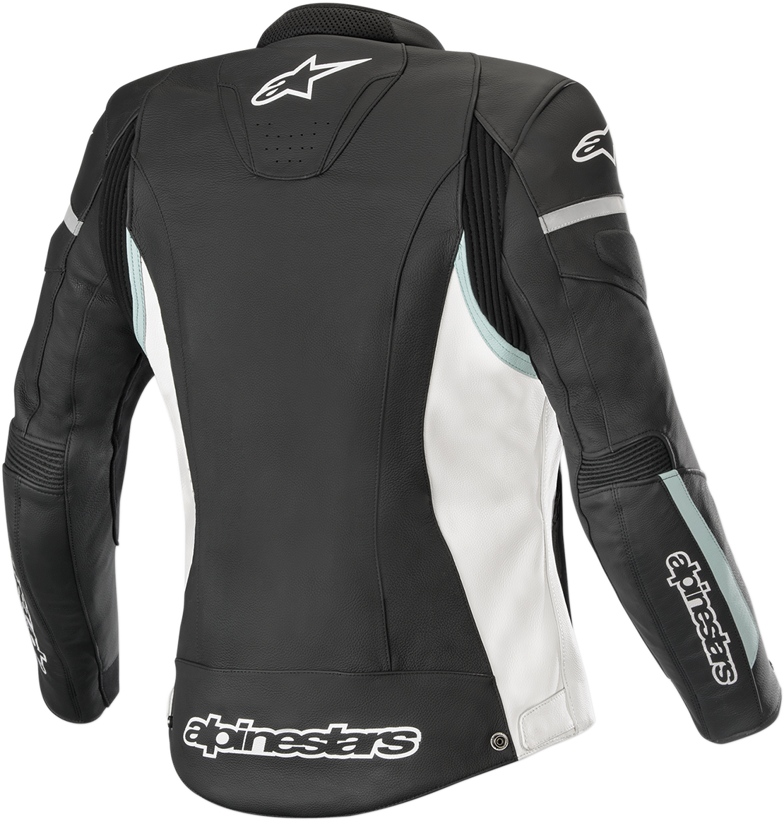 ALPINESTARS Stella Kira Leather Jacket - Black/White/Teal - US 2 / EU 38 3112019-1271-38