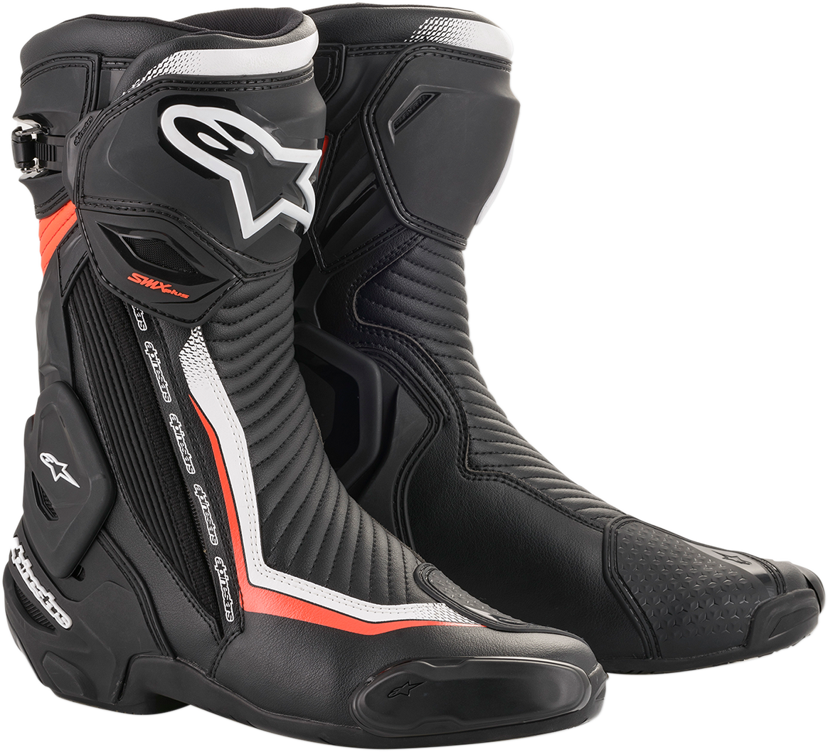 ALPINESTARS SMX+ Boots - Black/White/Red Fluorescent - US 5 / EU 38 2221019-1231-38