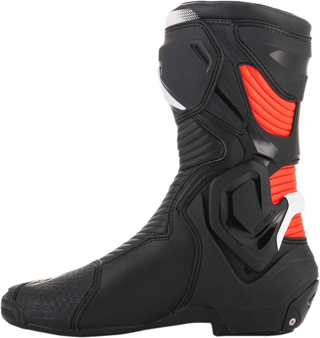 ALPINESTARS SMX+ Boots - Black/White/Red Fluorescent - US 10.5 / EU 45 2221019-1231-45