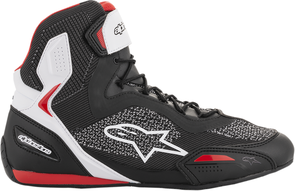 ALPINESTARS Faster-3 Rideknit Shoes - Black/White/Red - US 7.5 2510319123-7.5