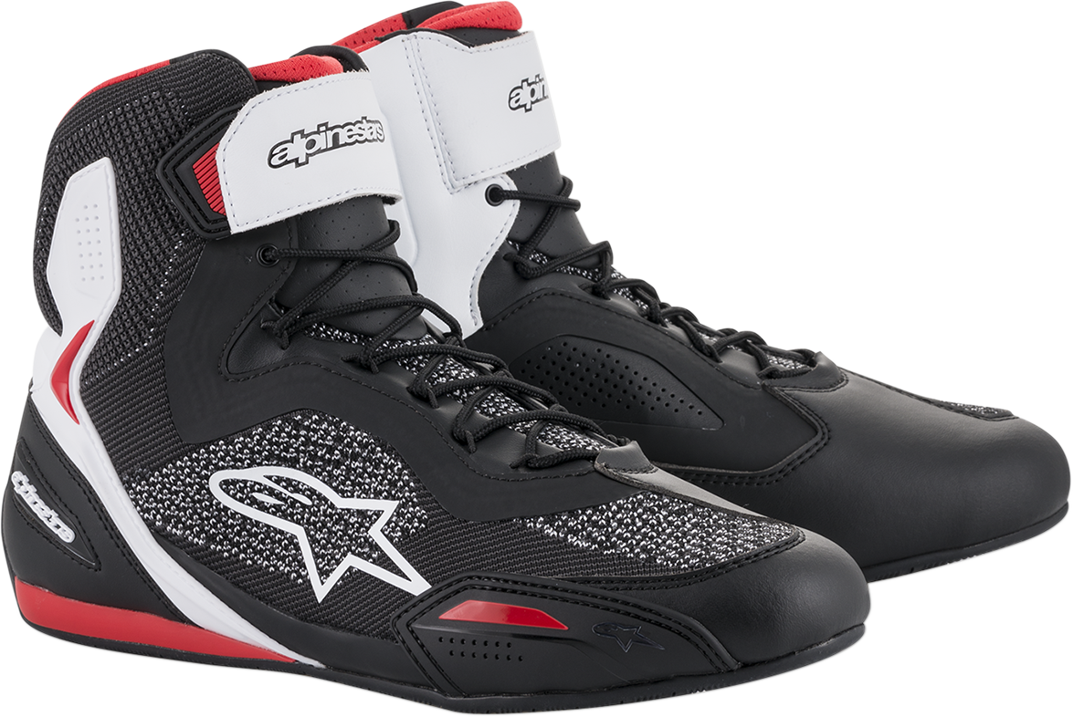 ALPINESTARS Faster-3 Rideknit Shoes - Black/White/Red - US 7.5 2510319123-7.5