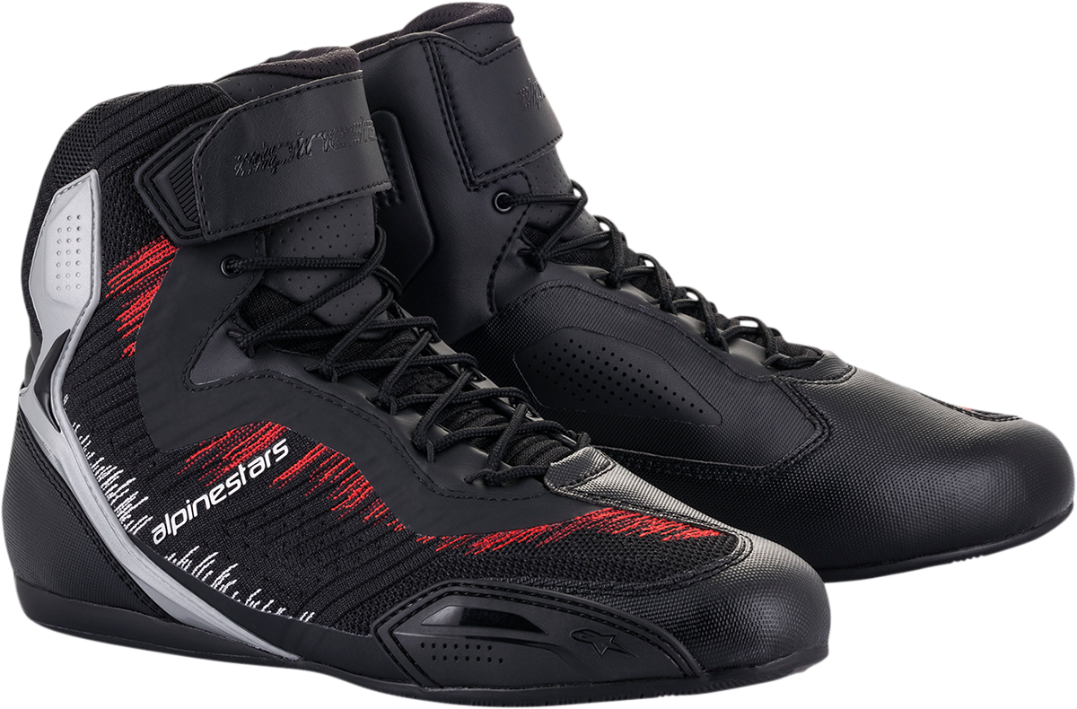 ALPINESTARS Faster-3 Rideknit Shoes - Black/Silver/Red - US 7.5 2510319193075