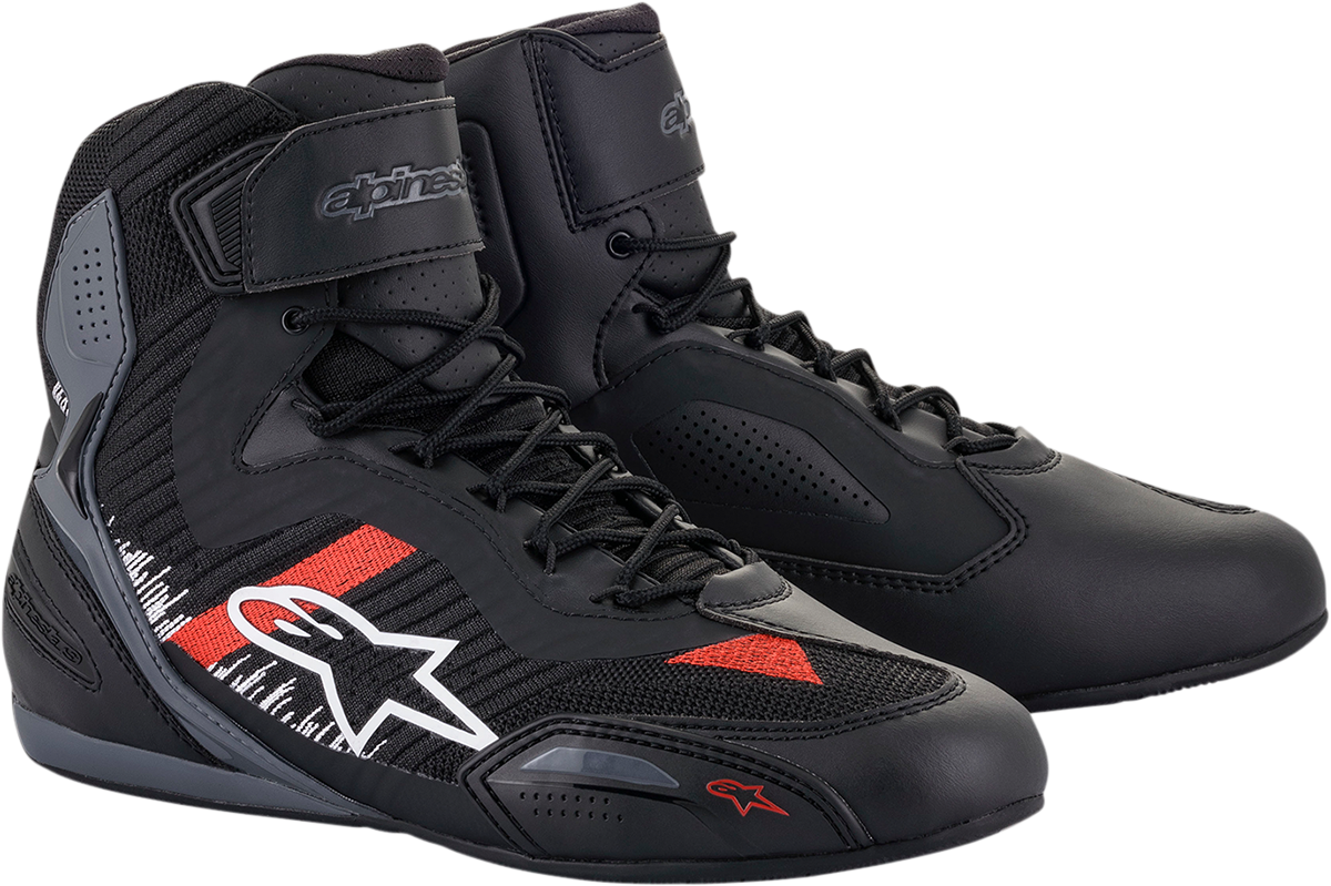 ALPINESTARS Faster-3 Rideknit Shoes - Black/Gray/Red - US 7.5 2510319116575