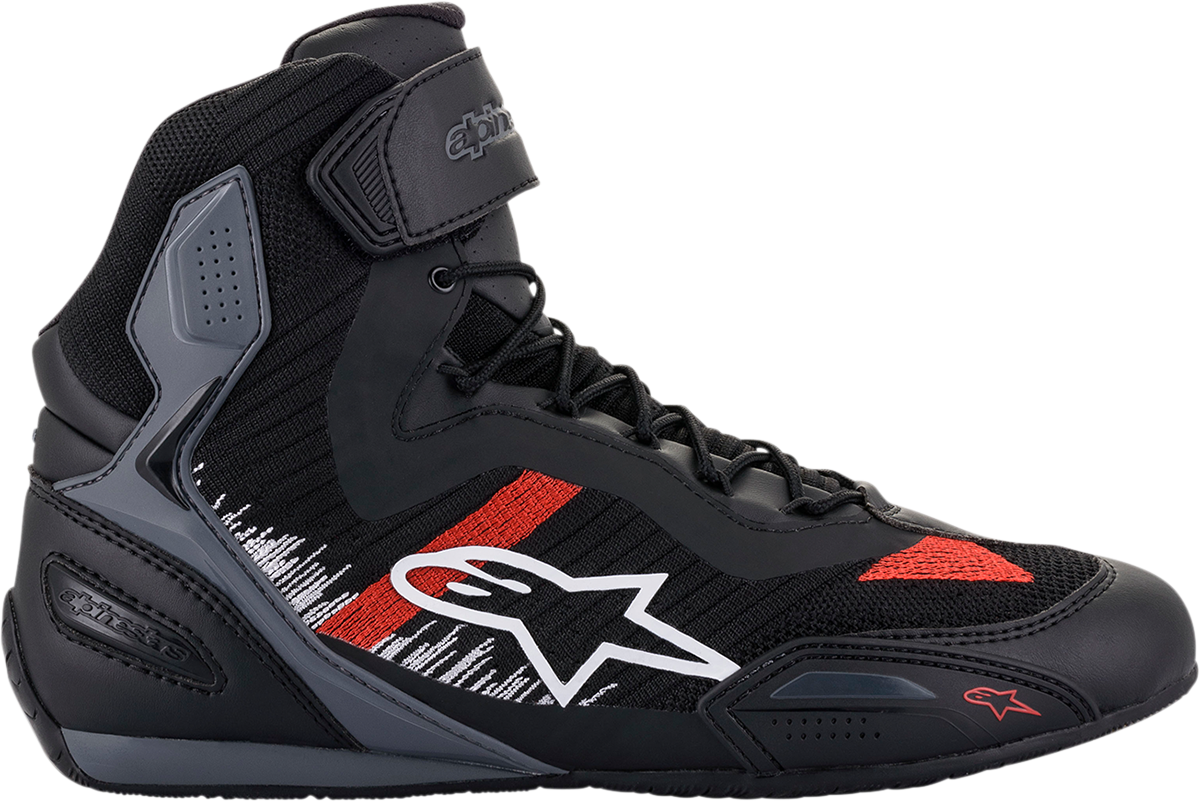 ALPINESTARS Faster-3 Rideknit Shoes - Black/Gray/Red - US 7.5 2510319116575