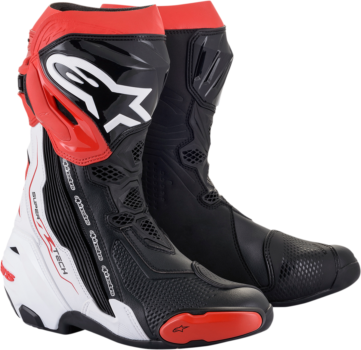 ALPINESTARS Supertech R Boots - Black/White/Red - US 9.5 / EU 44 2220021-123-44