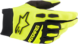 ALPINESTARS Full Bore Gloves - Yellow/Black - Medium 3563622-551-M