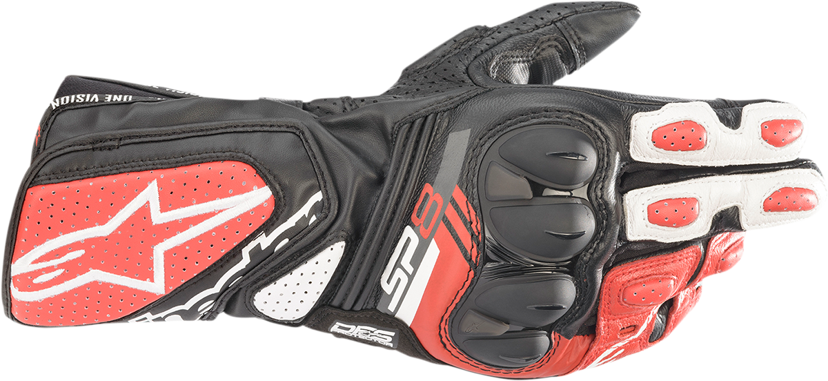 ALPINESTARS SP-8 V3 Gloves - Black/White/Red - Small 3558321-1304-S