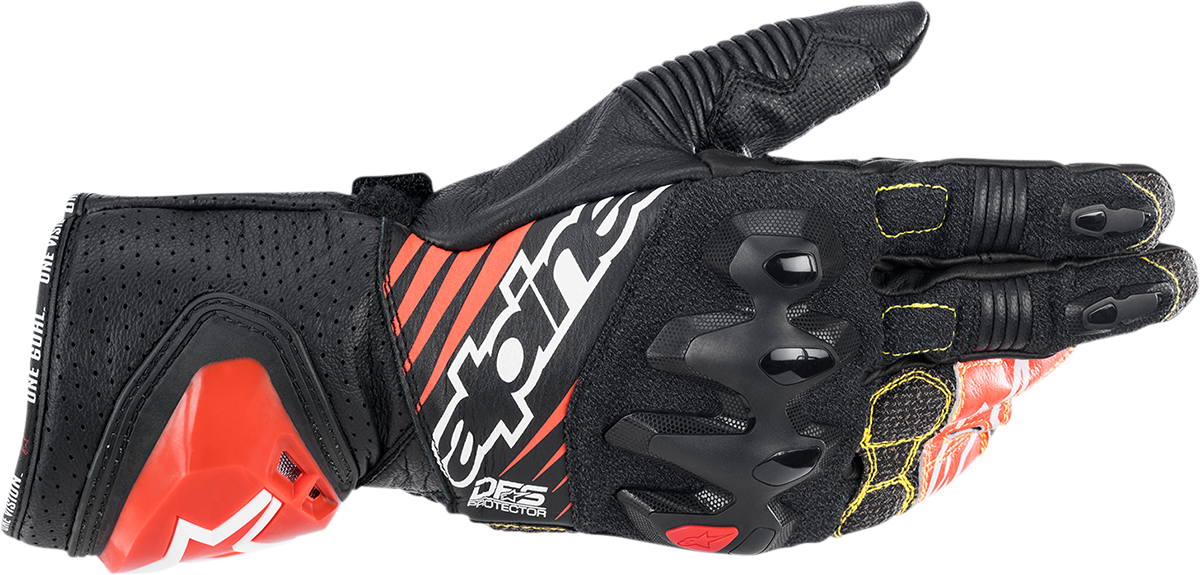 ALPINESTARS GP Tech v2 Gloves - Black/White/Red - Large 3556622-1231-L