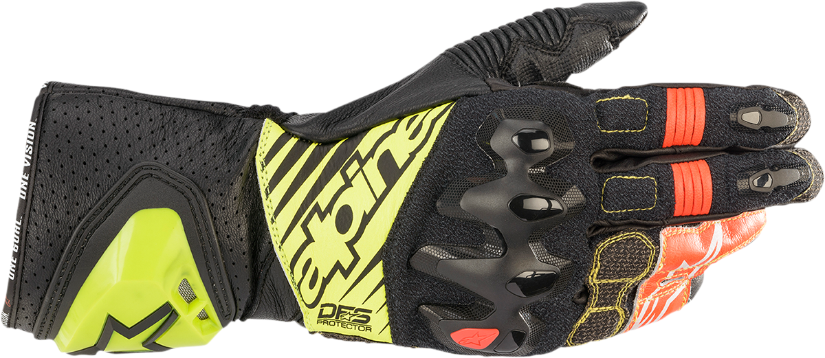 ALPINESTARS GP Tech v2 Gloves - Black/Yellow/White/Red - Small 3556622-1503-S