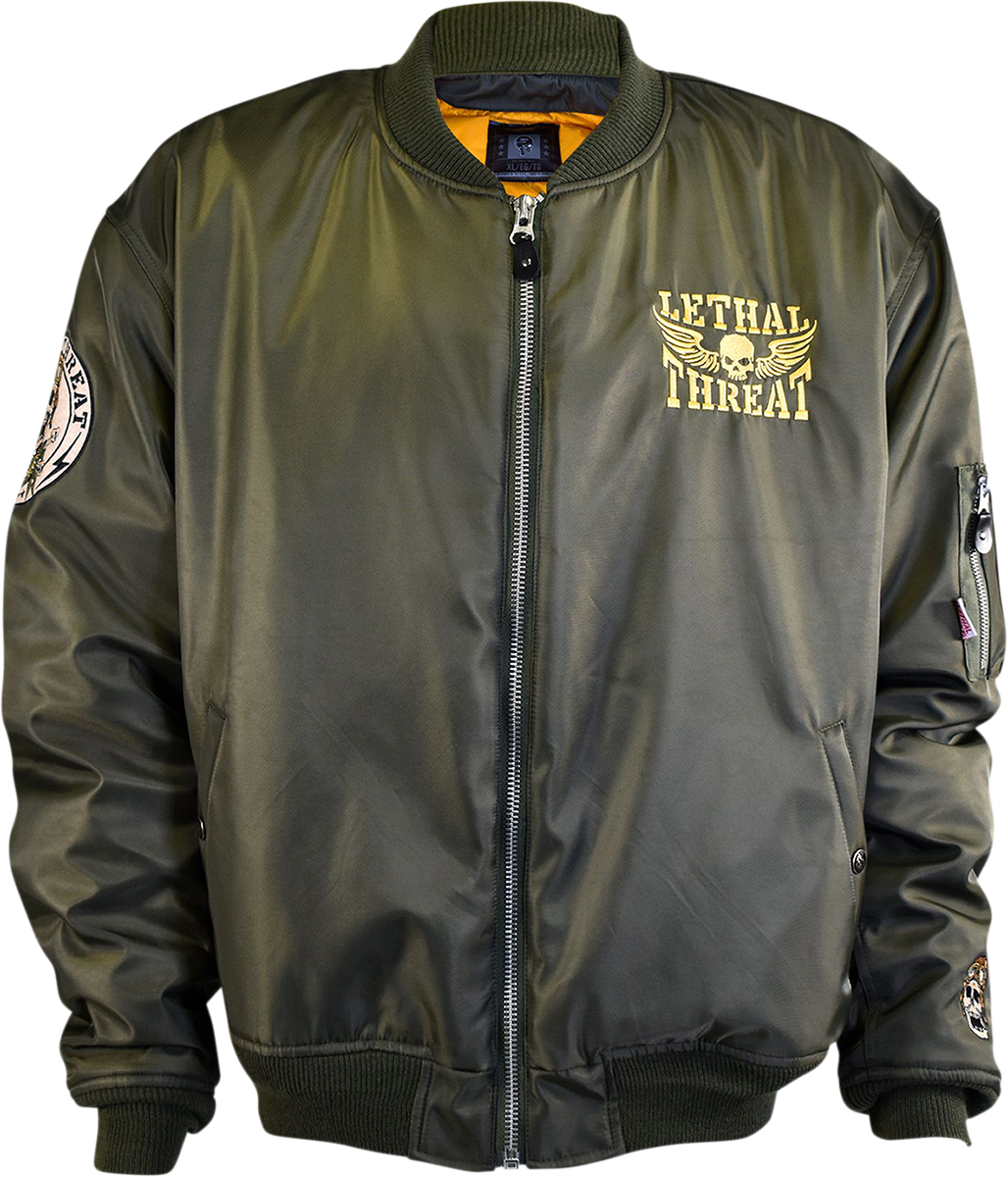 LETHAL THREAT Bombs Away Jacket - Green - 3XL JT84030XXXL