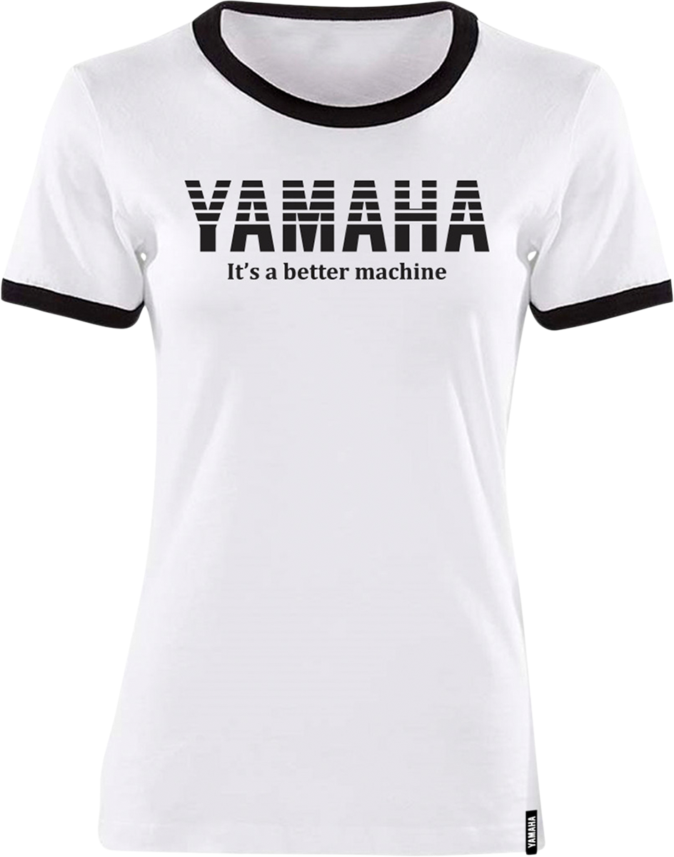 Yamaha Apparel Womens White/Black Yamaha Vintage T-Shirt - NP21S-L1793-S -  Dennis Kirk